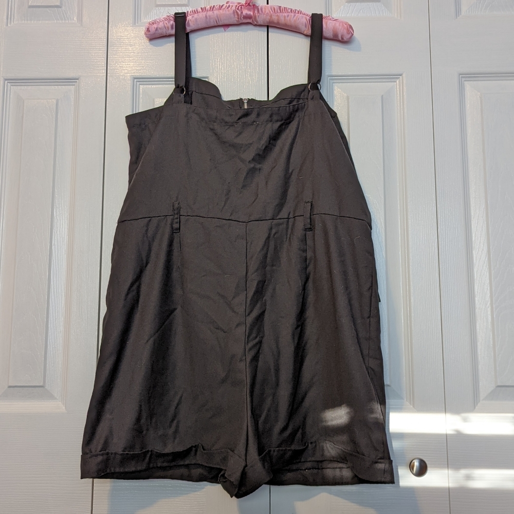 J for Justice Black Shorts Romper